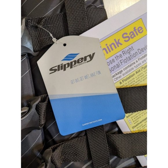 SLIPPERY Super X Large LIFE JACKET Personal Flotation Device BLACK Chest 50-60" - Picture 7 of 8